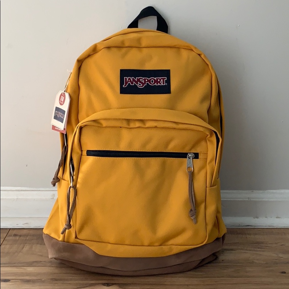New Jansport Mustard Yellow Right Pack Backpack